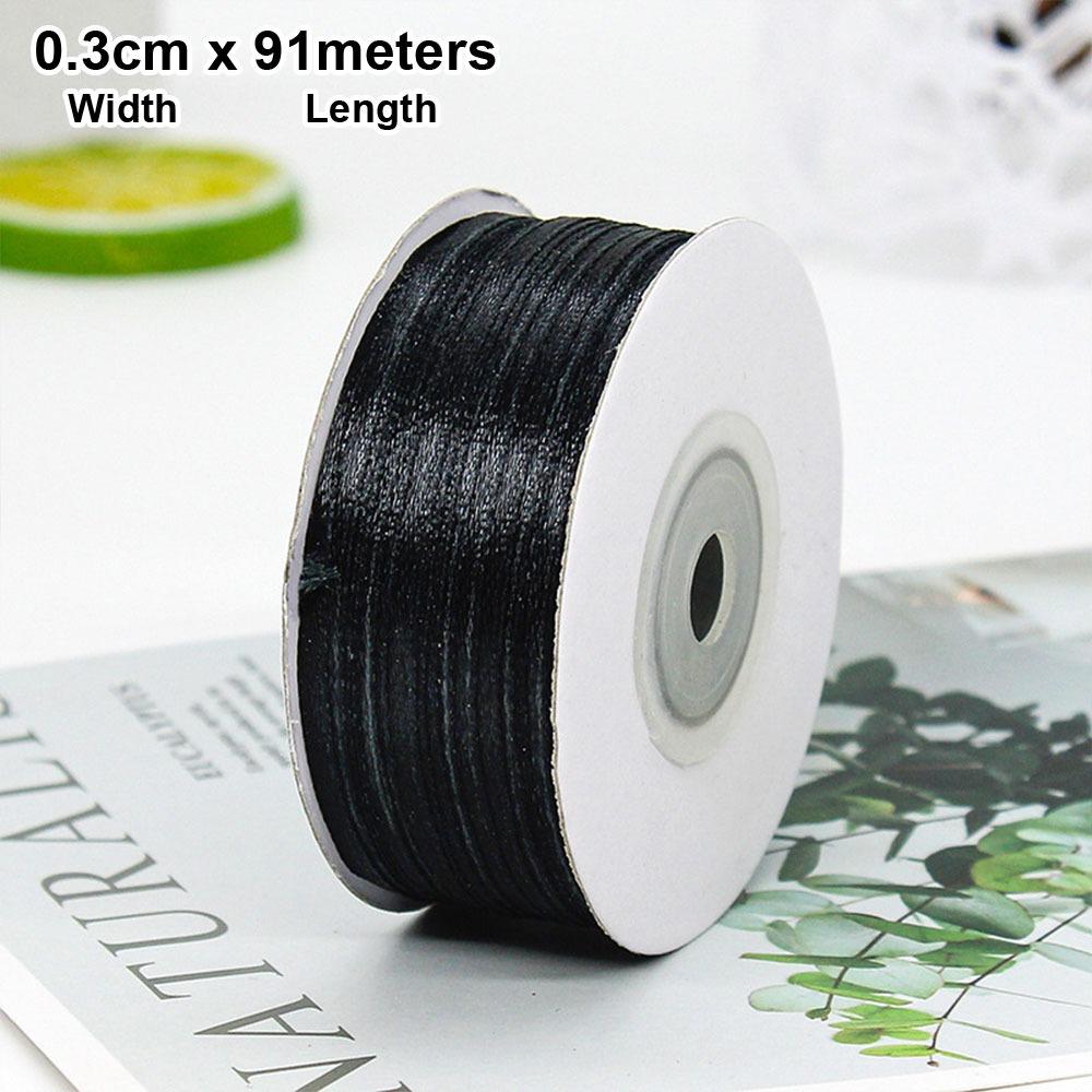 1 Stück 22m Schwarzes Satinband Queen Beerdigungszubehör Neues Schleifenband Geschenk Hochzeitsparty Deko