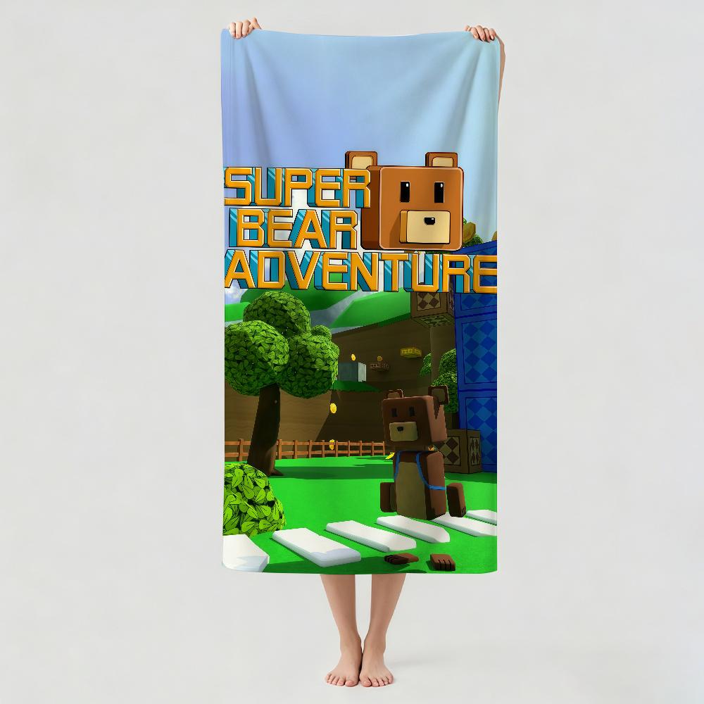 Spiel S-Superbär A-Abenteuer Handtuch Trocknen Badetuch Anwendbar Für Leichtes Schwimmen Camping Yoga Strand Aus