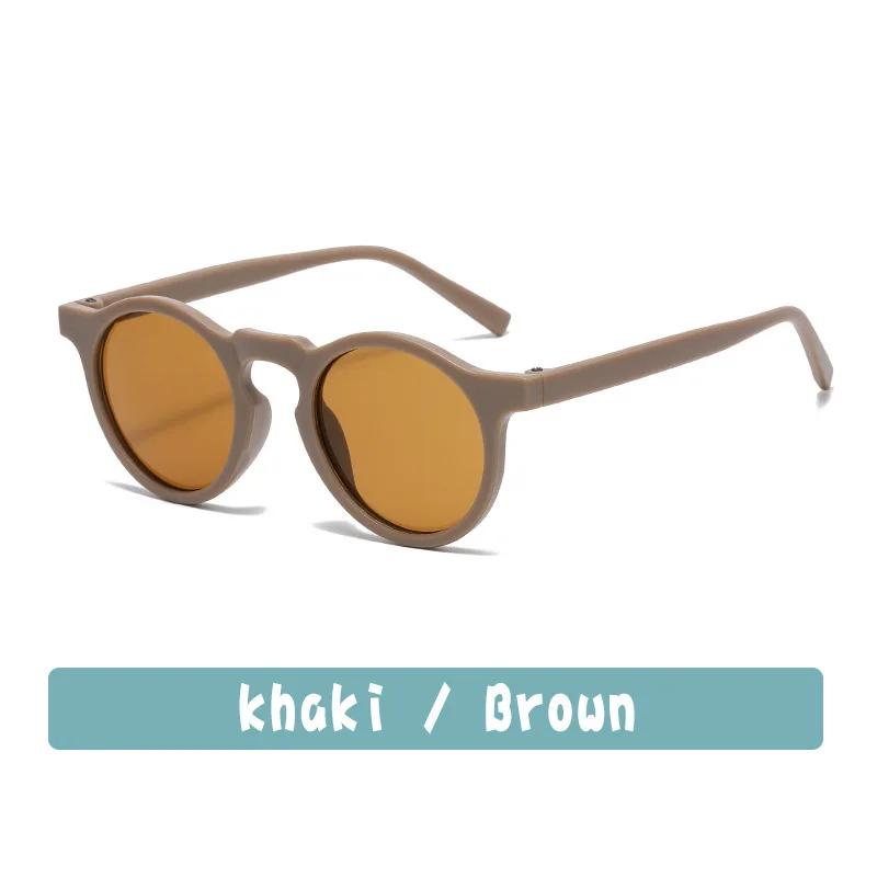 Vintage Round Outdoor Sun Protection Sunglasses Baby Girls Acrylic Uv400 Sunglasses Kids Eyeglasses New Fashion Children Glasses