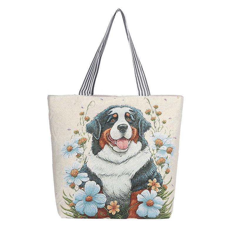 New large-capacity fitness portable short-distance travel bag women's environmentally friendly tote bag versatile shoulder casual canvas bag