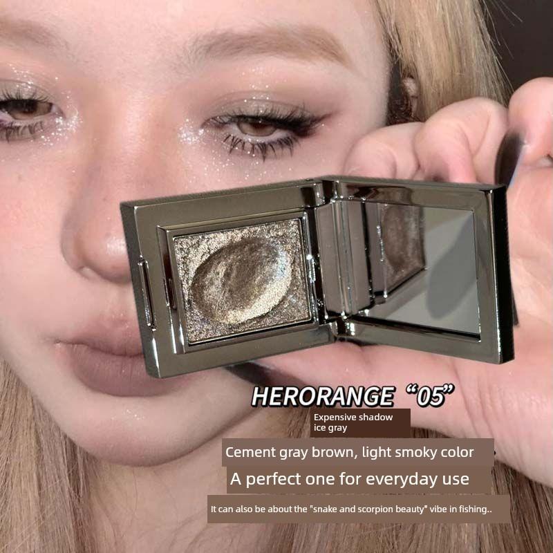 Gray Powder Reduces Swelling Significantly! Gray Powder Eyeshadow, Crystal Powder, Single-Color Sparkling Pearlescent Multi-Use Cream Base Eyeshadow