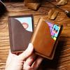 Retro Crazy Horse Leather Ultra-Thin Card Holder: Top Layer Cowhide with Multifunctional Storage