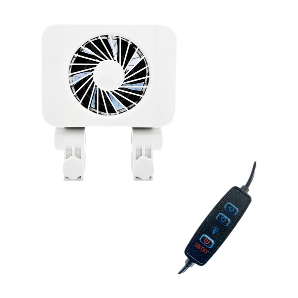 

180° Rotation Aquarium Cooling Fans 1/2/3/4/5/6 Heads Fish Tank Cooler Culture Fishbowl White 1 Head