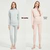 Soft Cotton High Neck Maternity Nursing Top with Horizontal Opening for Breastfeeding, Thickened for Warmth - Autumn/Winter.