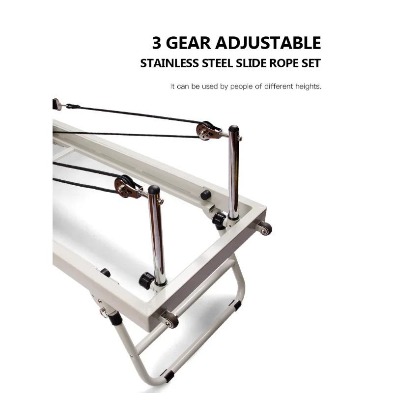 Pilates Reformer Core Bed - Foldable Metal Frame Machine for Yoga Exercise & Home Core Training