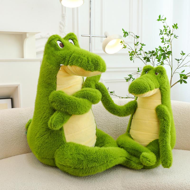 Cute Confident Crocodile Plush Toy Boy Birthday Gift Sleeping Pillow Activity Souvenir Ring