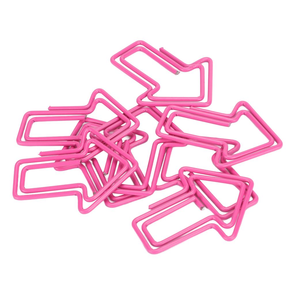 100Pcs Paper Clips Cute Unique Shape Electroplating Process Lightweight Portable Metal Paperclip