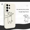 Fidgeting Cat Phone Case For Samsung Galaxy S25 S24 S23 S22 S21 S20 Ultra FE S10 S10E Plus Note 20 Ultra Silicone Cover
