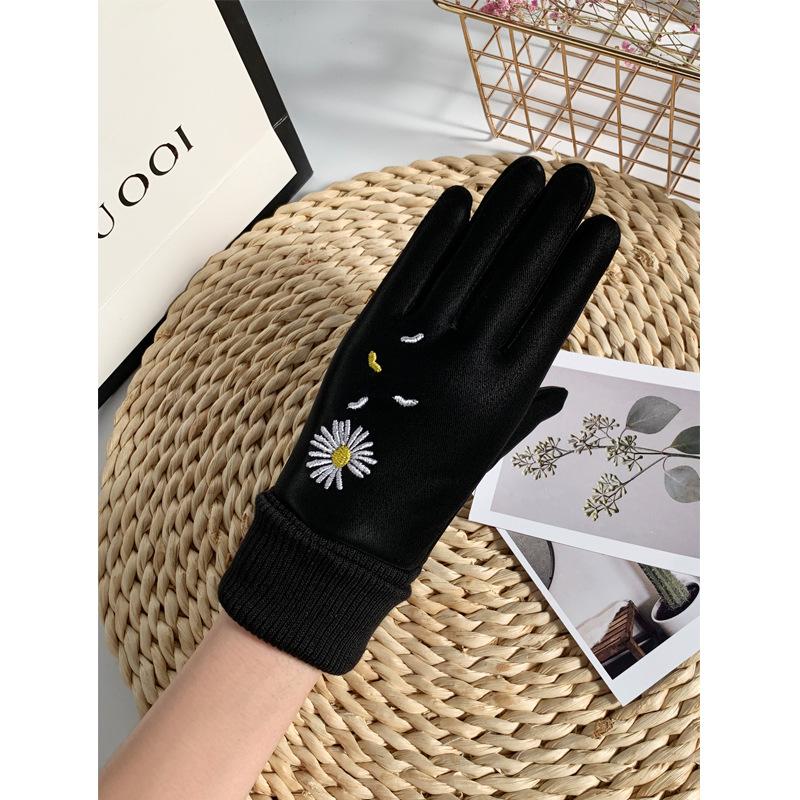 Gloves Women Winter Fleece Thickened Waterproof Non-slip Warm