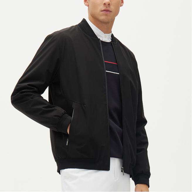 FILA Fleece Windbreaker Jacket Men Jackets Black F11M132709F-BK