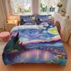 3Pcs Van Gogh Inspired Printed Bedding Set, Breathable and Soft, Machine Washable, Christmas Gift, Suitable for Bedroom Decoration, 15140