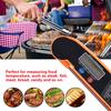 LCD Digital Food Thermometer with Foldable Probe Kitchen Cooking BBQ Grill Temp Tester Black