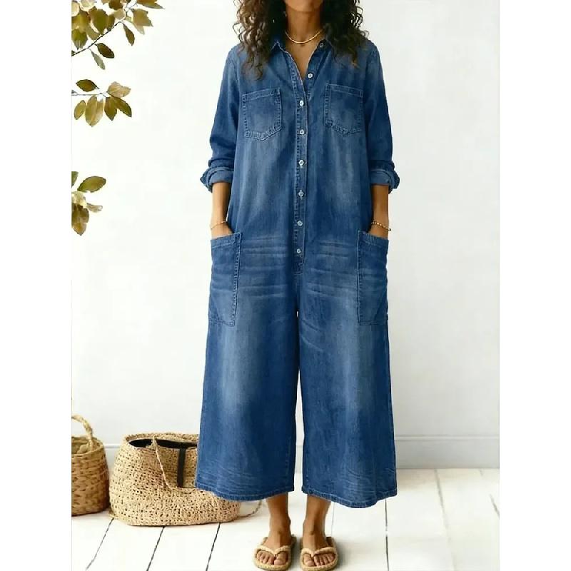 Tute Rompers Estive da Donna Spalle Scoperte Jeans di Cotone Elasticizzate Vita Alta Playsuits Tute