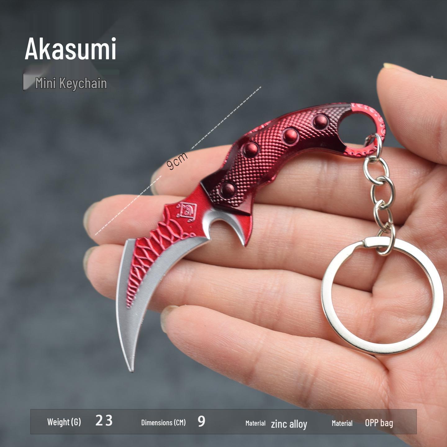 Mini Red Owl Blade Model Keychain Pendant Ornament (Unsharpened)