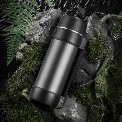 304 Stainless Steel Insulated Pot Outdoor Sports Handle Army Green Large Capacity Travel Pot