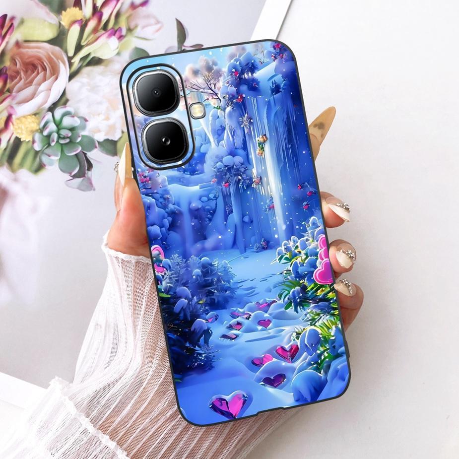 For Infinix Smart 20 Case X6840 X6840B Luxury Flowers Butterfly Painted Phone Cover Case For Infinix Smart 20 Smart20 Soft Shell