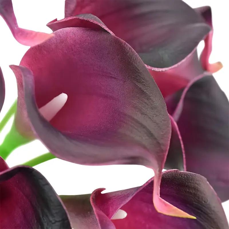 6PCS In Stock Calla Artificial Flowers for Decoration,Wedding Bridal Bouquet,for Home Room Office Table Decor  Calla Fake Flower