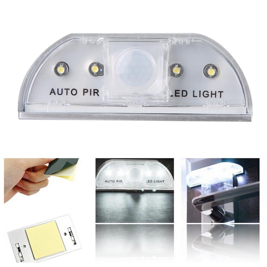 Intelligent PIR Infrared Automatic Sensor Motion Detector Keyhole Lock Light 4 LED Lamp