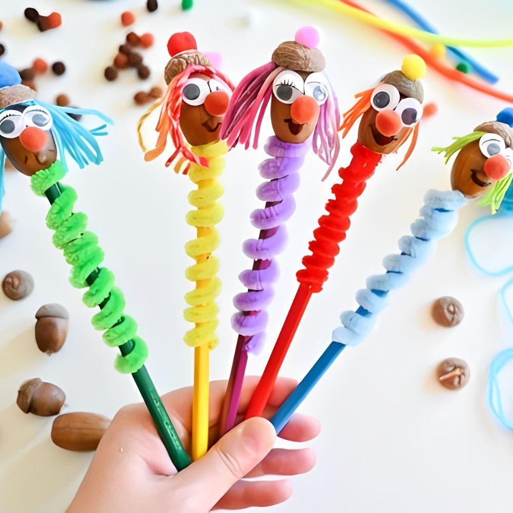 303pcs 11.8inch Multiple Colors Pipe Cleaners & Plastic Colorful Scissors DIY Art Twisting Stick Materials Kit Birthday Gift YMY