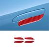 4pcs Red Carbon Fiber Inner Door Bowl Cover Trim For Porsche Taycan -