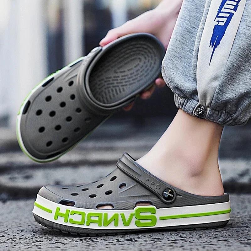 Moda Alta Qualità 2024 Nuovi Sandali da Uomo Pantofole Spiaggia Outdoor Scarpe Casual Leggere Suola Morbida Zoccoli Per Estate Sandali da Spiaggia Uomo