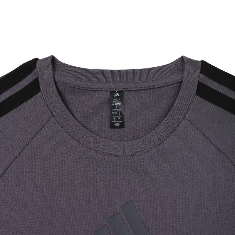 Adidas Tee1 Three Stripes Breathable Sports Casual Raglan Short Sleeve T-Shirt Men Tops Black KC3865