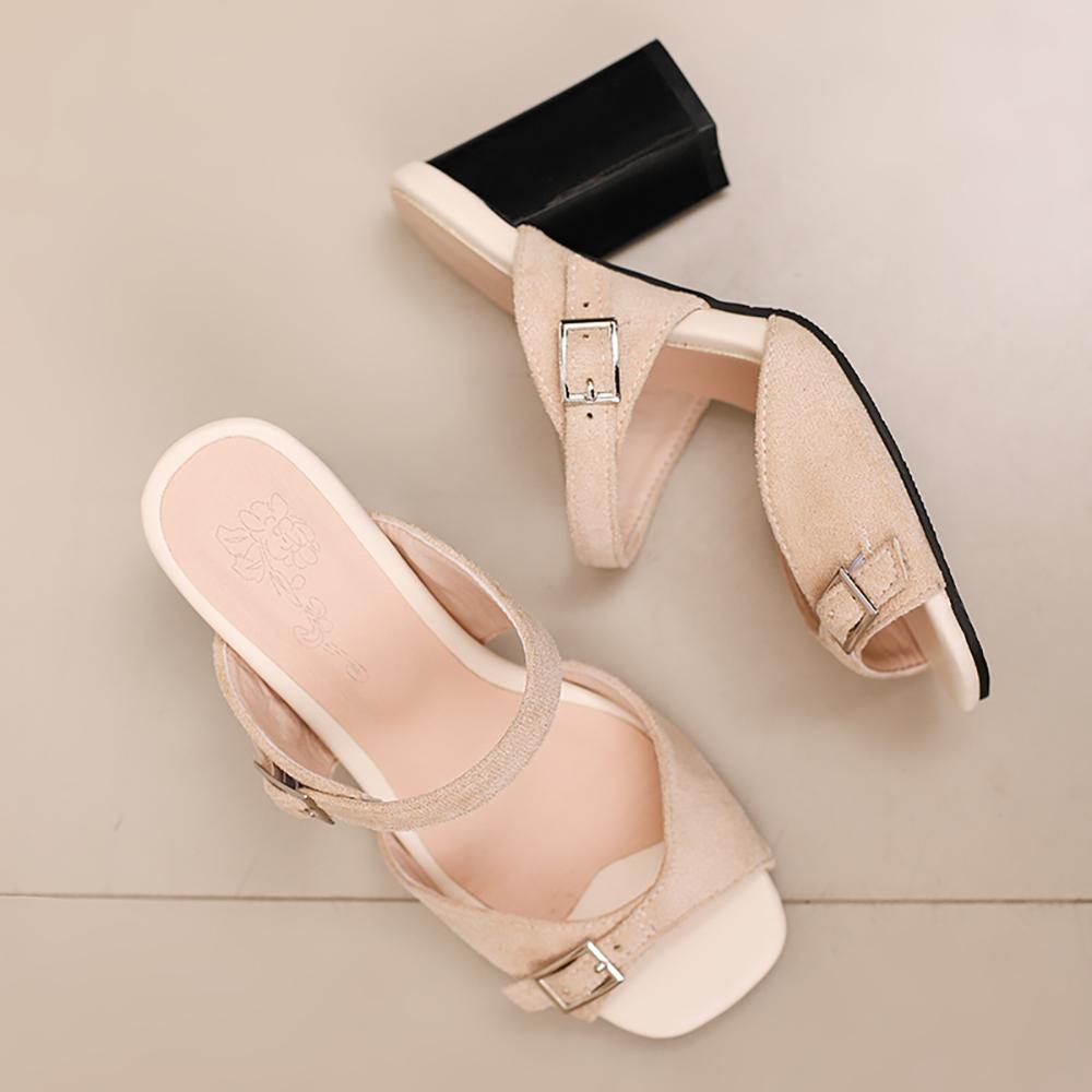 

2026 Summer Fashion Open-Toe Slipper for Women High Block Non-Slip Lady Casual Shoes Plus Small Big Size 11 32 46 50 39 бежевий