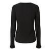 Pieces Womens/Ladies Crew Neck Relaxed Fit Long-Sleeved Blouse