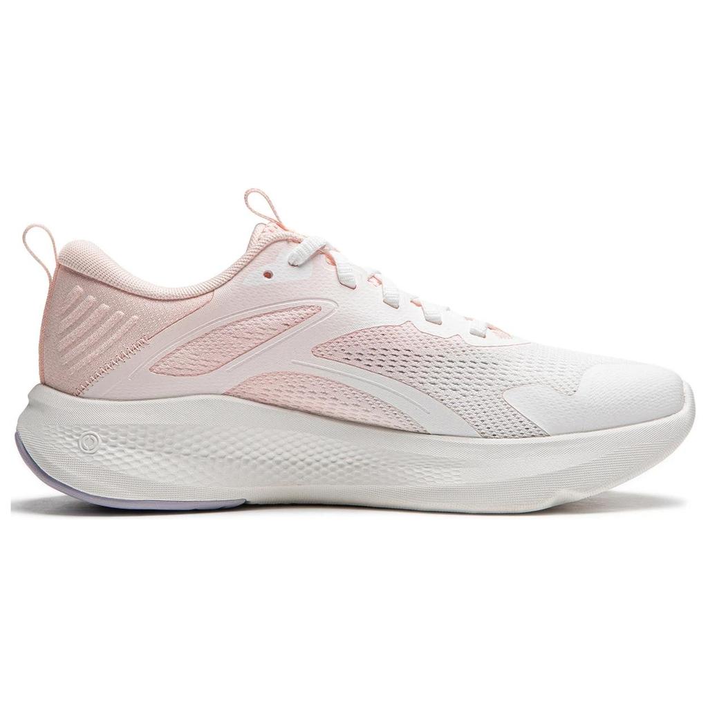 New LiNing Cushioned Wear-Resistant Lightweight Low-Top Casual Shoes Women's White Pink AGLU260-4