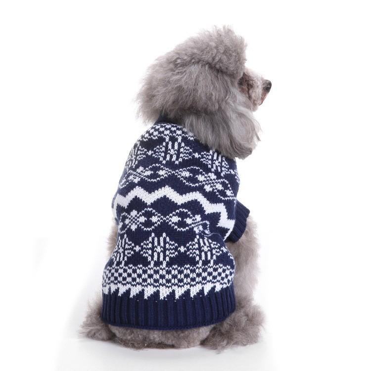 Autumn/Winter High Neck Christmas Dog Sweater - Warm Knitwear for Pets