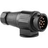 Anhängeradapter, 12V 13-poliger elektrischer Anhängerstecker, Kunststoff 13-poliger Verkabelungssteckverbinder-Adapter, Schwarz
