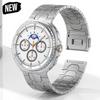 Samsung Galaxy Watch 8 40 44mm/8 Classic 46mm İçin Manyetik Metal Bant Ayarlanabilir Titanyum Alaşım/Paslanmaz Çelik Saat Bilekliği