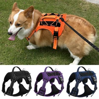 High Quality French Bulldog Pet Harness with Handle No Pull Pet Harnesses for Medium Large Dogs Shiba Inu Corgi Walking Supplies