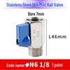 304 Stainless Steel Sanitary Mini Ball Valve, Internal/External Thread, High Pressure, 1/8"-3/4" Sizes, Open Pagoda Design