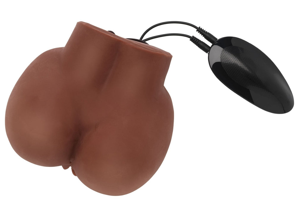 Hot Honey 2-Inlet Vibrating Realistic Masturbator Brown - Hidden Desire - Realistic Masturbators