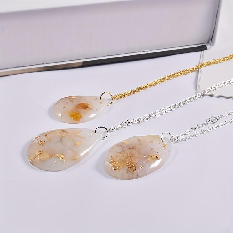 Crystal Epoxy Resin Cut Surface Oval Water Drop Pendant Silicone Mold Diy Earring Pendant Keychain Mold