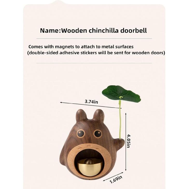 Wooden Shopkeepers Bell for Door Opening, for Home and Business, Shop Entry Alert Chime Chime for Home Refrigerator, Porch, Creative Crafts Gift