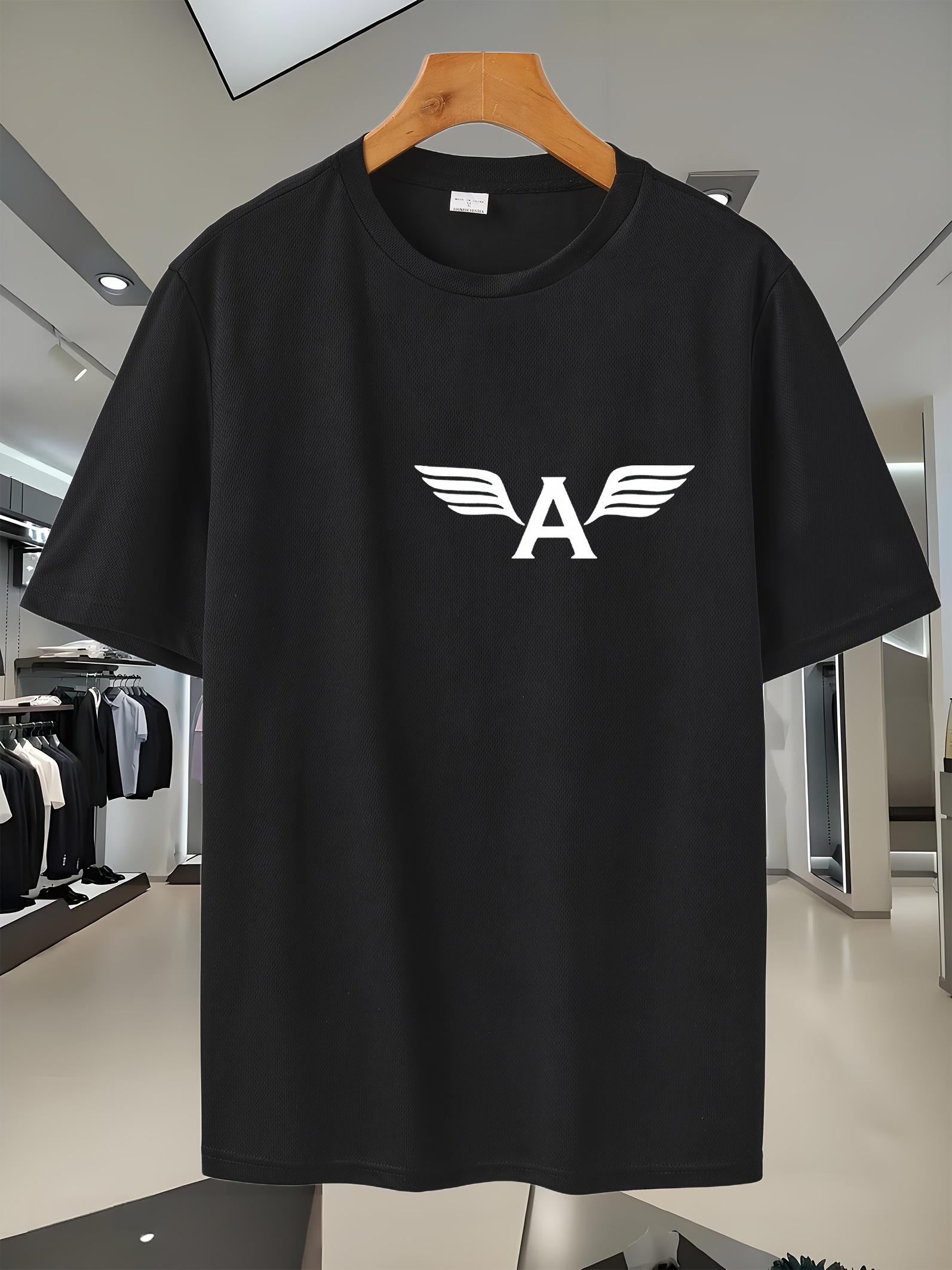 2025 New Sporty Graphic Print Short Sleeve T-shirt - Breathable Mesh Fabric M