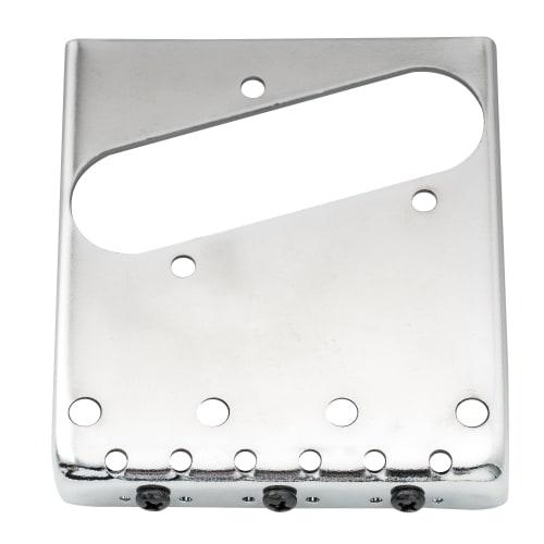 Wilkinson WOT01 10.8mm Vintage Telecaster Bridge with Brass 3-Way Saddles for TL Electric Guitars, Chrome