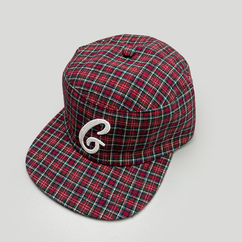 Spring And Autumn Color Matching Plaid Letter Embroidery Baseball Cap Men And Women Flat Top Hip Hop Retro Flat Brim Cap