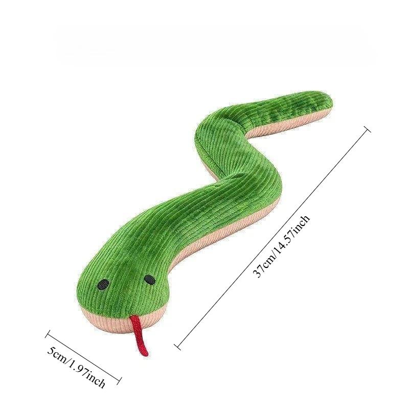 Interactive Snake Cat Toy with Catnip Crinkle Sound Plush Kitten Chew Toy for Teeth Cleaning
