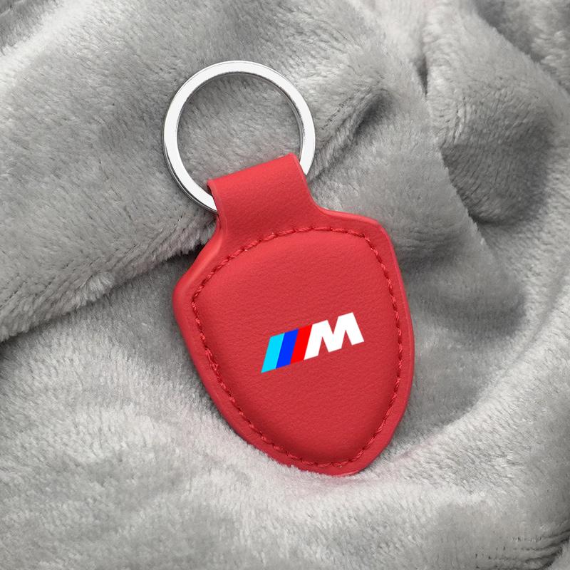 Leather Metal Keyring Key Chain Ring Car Logo Keychain For BMW M Performance E46 E90 E60 F10 F30 E39 E36 F20 E87 G30 E92 E91 X5 fsbm73