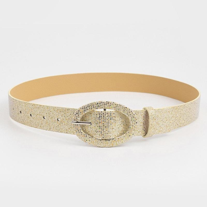 Hot Girls Shinning Sequins Belt for Dress Coat Jeans Waist Belt Harajuku Sequins Wide Waist Belt Ladies Formal Belt