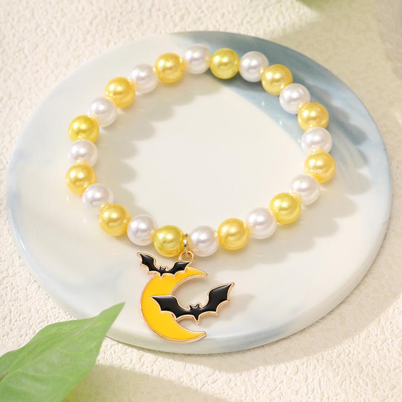 

Новинки Юнджин в продаже, Хэллоуинские украшения ручной работы из бисера, оранжевый браслет на тыквенный фестиваль привидений.