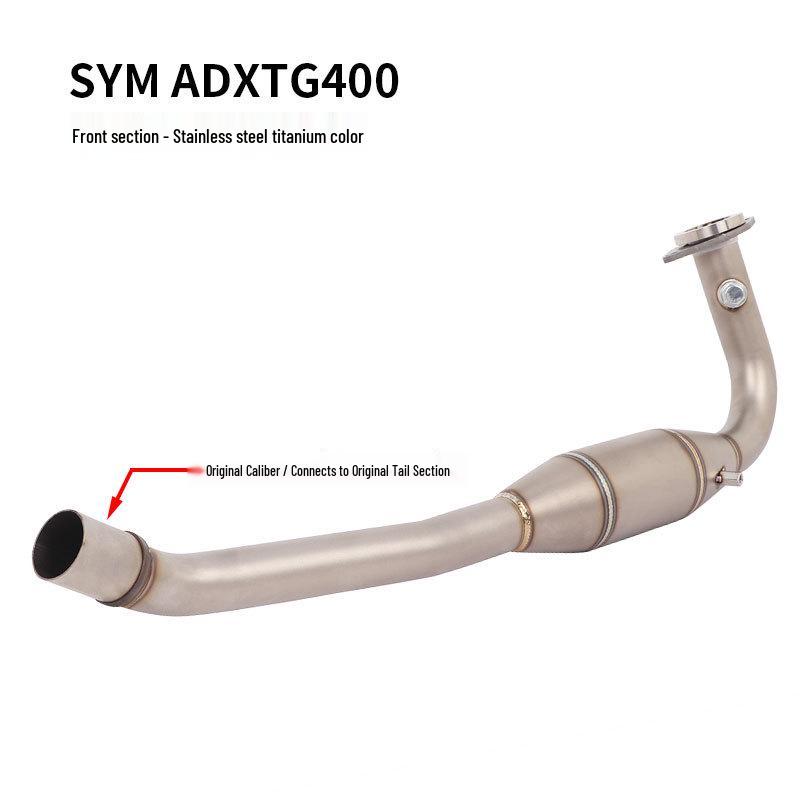 Titanium Alloy Front Exhaust Upgrade for SYM ADXTG400 Motorcycle