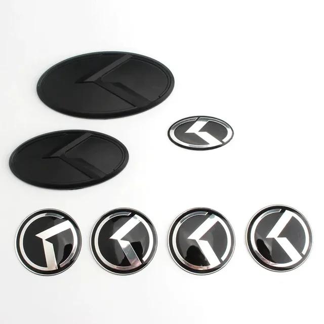 7pcs ABS Auto Emblem for KIA K2 K3 KX3 K5 Sorento Rio Forte Sportage Ceed T25 Optima Carens Front Trunk Steering Wheel Hub Stickers