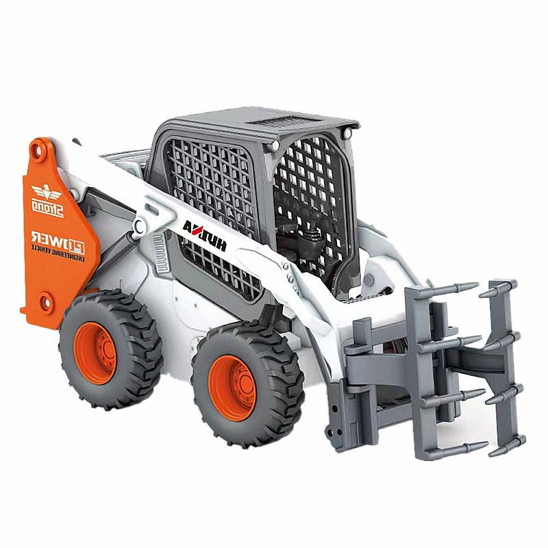 non-toxic Huina 1/50 Static Engineering Vehicle Simulation Mountain Push Wheeled Horizontal Grab Car Model Children's Toys for Kid Gifts