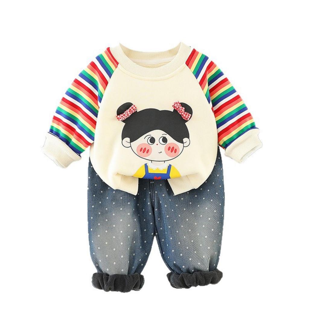 Παιδικό Καθημερινό Σετ Μακρυμάνικης Μπλούζας και Παντελονιού, Άνετα Καθημερινά Ρούχα