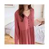 Maternity Pajamas One Piece Nursing Clothes with Nursing Mouth Nursing Mouth One Piece Long Sleeve Open Front Button Large Size Autumn Fall Winter