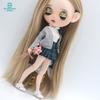 Clothes for doll Fashion multicolor cardigan short skirt  jeans fits Blyth Azone OB22 OB24 doll accessories